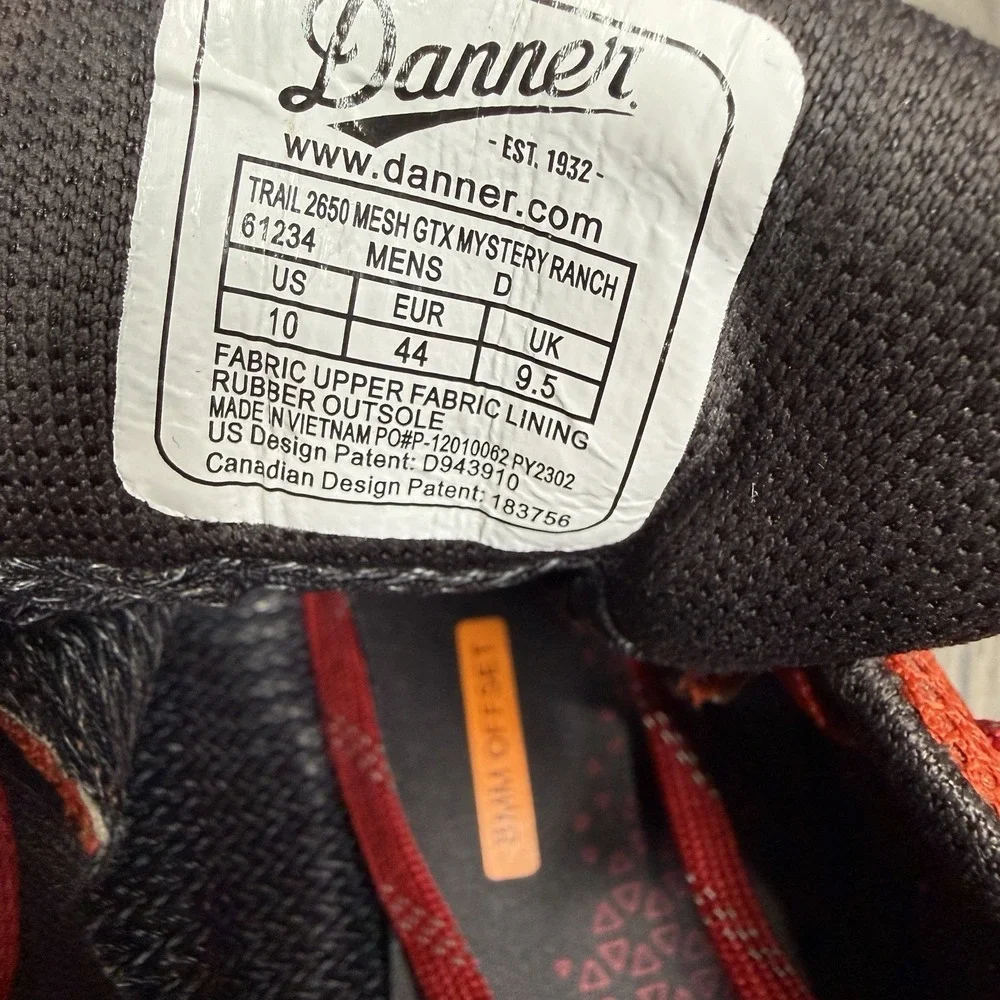 Danner x Mystery Ranch Trail 2650 Goretex Vibram Hiking Shoes Sz 10